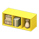 Horizontal organizer Checkered beige Stored-item design Yellow
