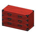 Japanese dresser Red