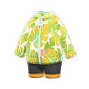 Leaf-Print Wet Suit Yellow