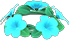 Animal Crossing Light blue light-up flower crown Image