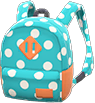 Animal Crossing Light blue polka-dot backpack Image