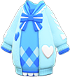 Animal Crossing Light blue ribbons & hearts knit dress Image