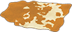 Animal Crossing Light-brown cow-print rug Image