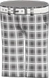 Animal Crossing Light gray checkered school pants Image