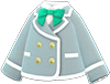 Animal Crossing Light gray school uniform with ribbon Image