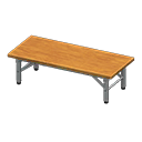 Low folding table Natural wood