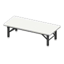 Low folding table White