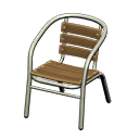 Animal Crossing Metal-and-wood chair|Dark wood Image