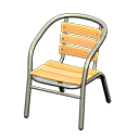 Metal-and-wood chair Light wood