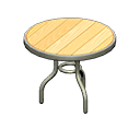Metal-and-wood table Light wood