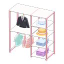 Midsized clothing rack Cool clothes Displayed clothing Pastel
