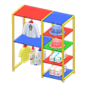Midsized clothing rack Cute clothes Displayed clothing Colorful