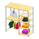 Midsized clothing rack Cute clothes Displayed clothing Light wood