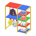Midsized clothing rack Kids' clothes Displayed clothing Colorful