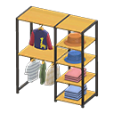 Midsized clothing rack Kids' clothes Displayed clothing Natural wood