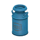 Milk can Black logo Style Blue