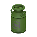 Milk can Black logo Style Green