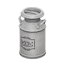 Milk can Black logo Style Silver