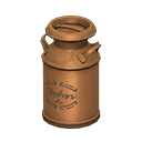 Milk can Brown logo Style Copper