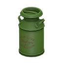 Milk can Brown logo Style Green