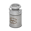 Milk can Brown logo Style Silver