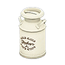 Milk can Brown logo Style White