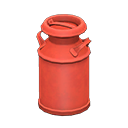 Milk can Plain Style Red