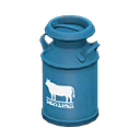 Milk can White logo Style Blue