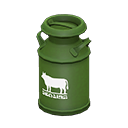 Milk can White logo Style Green