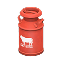 Milk can White logo Style Red