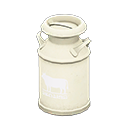 Milk can White logo Style White