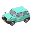 Minicar White text Sticker Green