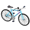 Mounted mountain bike Light blue