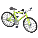 Mounted mountain bike Lime