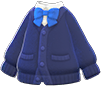 Animal Crossing Navy blue cardigan school uniform top Image