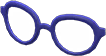 Animal Crossing Navy blue round-frame glasses Image