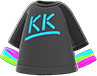 Animal Crossing Neon blue DJ KK logo tee Image