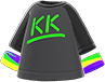 Animal Crossing Neon green DJ KK logo tee Image