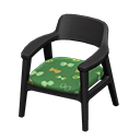 Animal Crossing Nordic chair|Butterflies Fabric Black Image