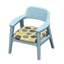 Nordic chair Dots Fabric Blue