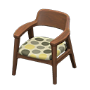 Nordic chair Dots Fabric Dark wood