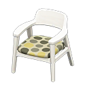 Nordic chair Dots Fabric White