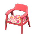 Nordic chair Flowers Fabric Red