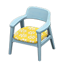 Nordic chair Little flowers Fabric Blue
