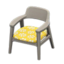 Nordic chair Little flowers Fabric Gray