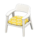 Nordic chair Little flowers Fabric White