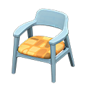 Nordic chair Orange Fabric Blue