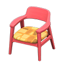 Nordic chair Orange Fabric Red