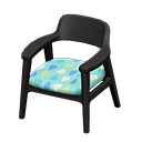Nordic chair Raindrops Fabric Black
