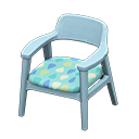 Nordic chair Raindrops Fabric Blue